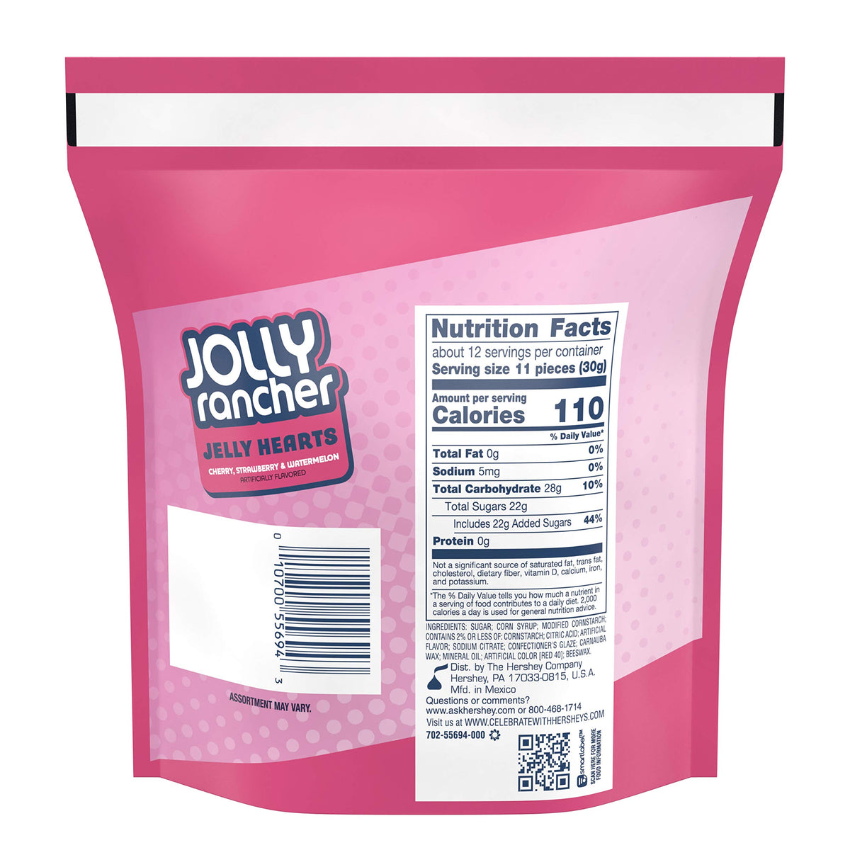 Jolly Rancher Jelly Hearts Strawberry close-up suitable for party snacks.