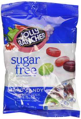 Jolly Rancher Sugar Free Hard Candy bag showcases bright fruit flavor for sugar-free snacking