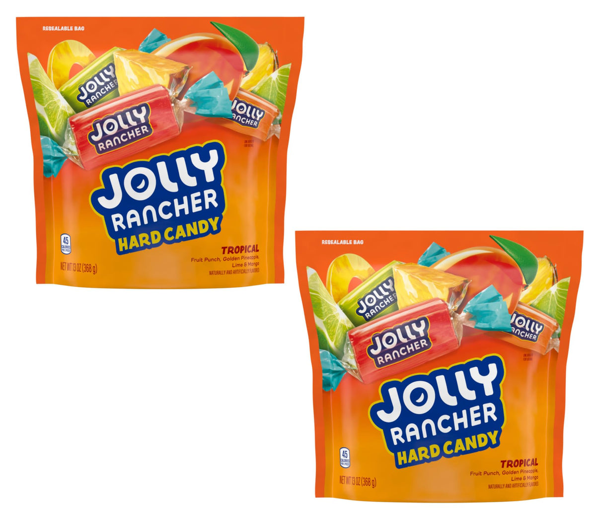 Jolly Rancher Tropical Blast close-up of bold tropical flavors for a quick treat.