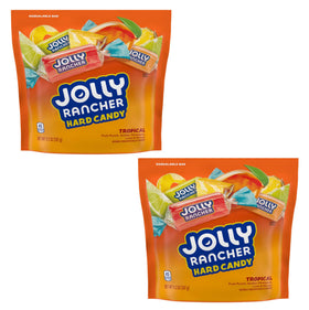 Jolly Rancher Tropical hard candy two bags for sharing tropical flavors.