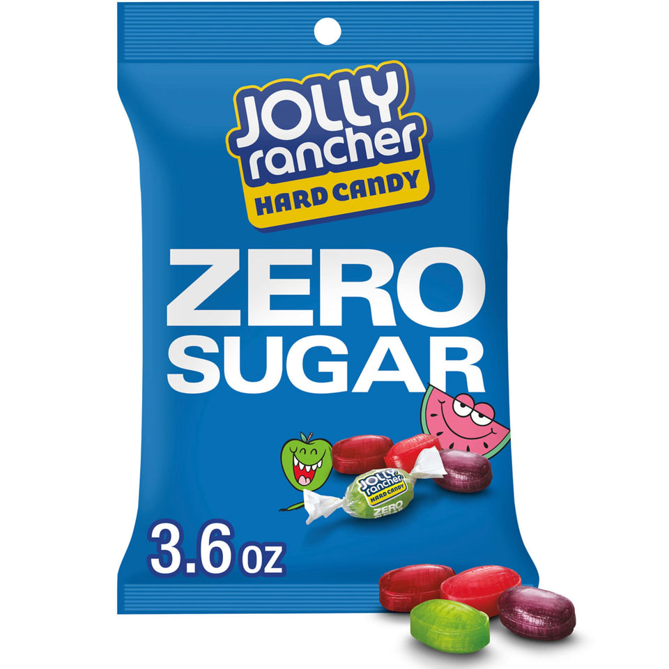 JOLLY RANCHER Zero Sugar assorted fruit candy bags packaging with colorful wrappers for gifting