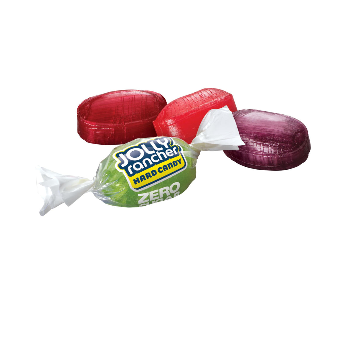 Party displays of Jolly Rancher Zero Sugar cups and colorful candies for celebrations.