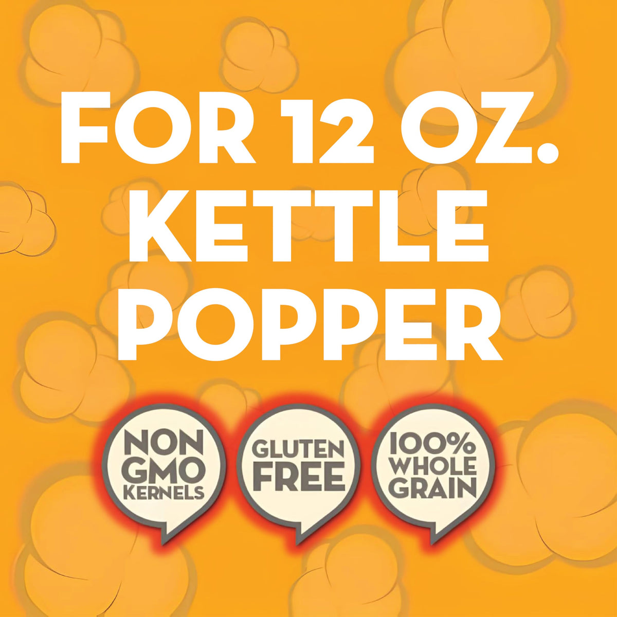 Jolly Time All-in-One kit compartments for precise portions in a 12 oz kettle.