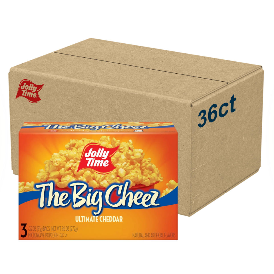 Jolly Time The Big Cheez box set ready for family snacking
