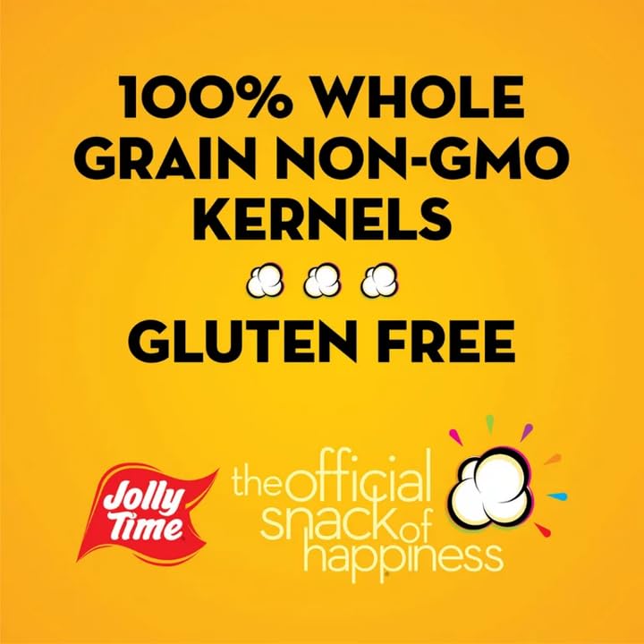 Jolly Time Gold Mine yellow kernels perfect for stovetop popping.
