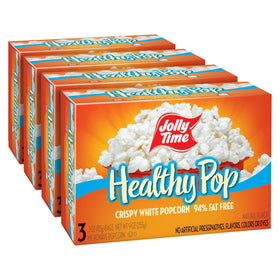 Jolly Time Healthy Pop box view with 3oz bags for easy sharing