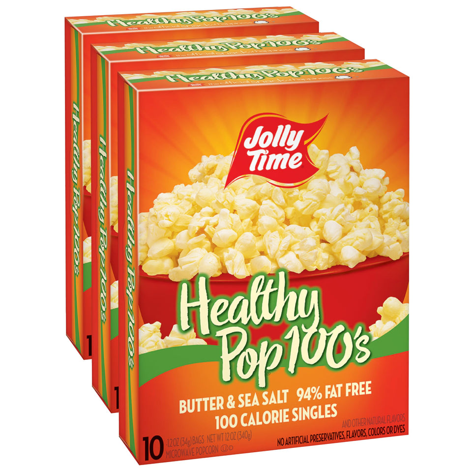Jolly Time Healthy Pop mini bag close-up for on-the-go snacking.