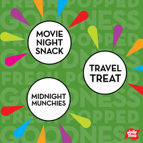 Jolly Time Healthy Pop on-the-go snack in hand for convenience.