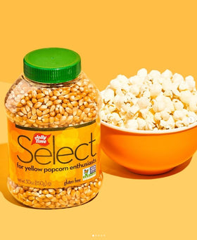 Jolly Time kernels in air popper releasing aroma and crunch