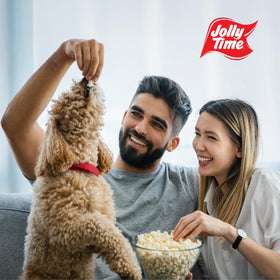 Jolly Time Simply Popped Sea Salt popped kernels in a bowl, ready for quick snacking.