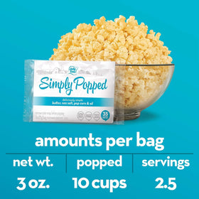 Jolly Time Simply Popped whole grain content emphasizes fiber and balance