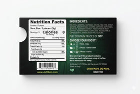 Jolt Energy Gum Spearmint closeup of gum pieces, vibrant flavor and caffeine blend
