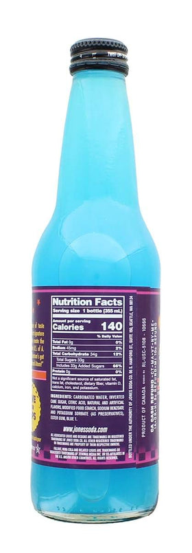 Jones Soda Fallout Nuka-Cola Quantum Berry bottle side angle, display-worthy design for collectors.