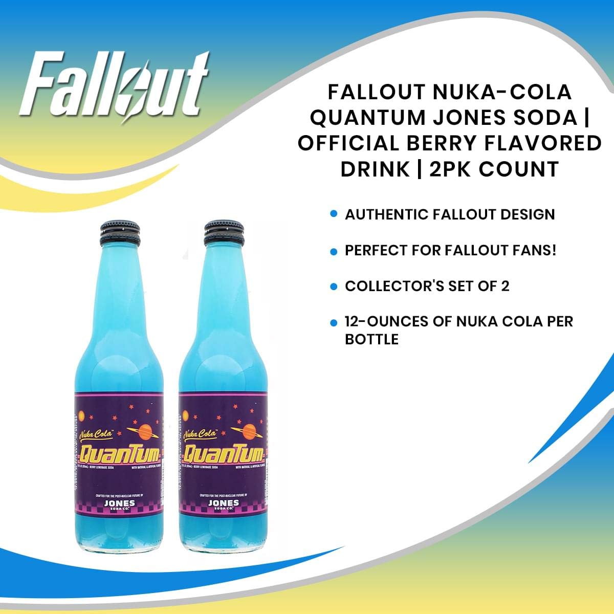 Jones Soda Fallout Nuka-Cola Quantum Berry 2-pack image, ideal for sharing at parties.