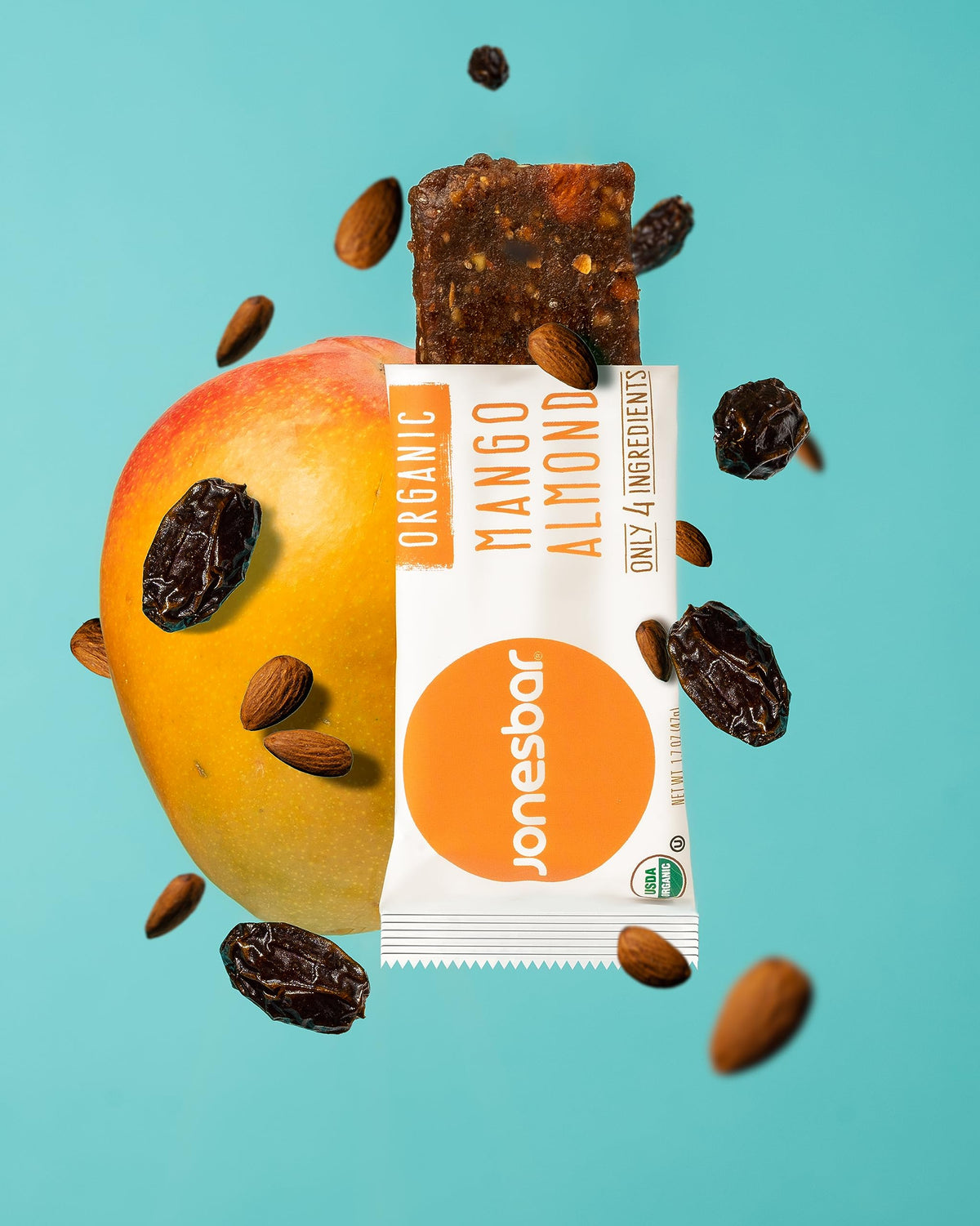 Jonesbar 12-pack box showcased for pantry and family snacks.