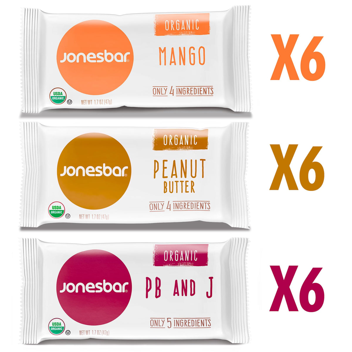 Jonesbar mango almond bar sliced to show chewy texture.