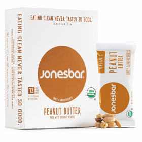 Jonesbar peanut butter organic energy bars pack for on-the-go protein.
