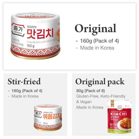 Jongga spicy kimchi for stir-fries, boosts flavor with fermentation depth.