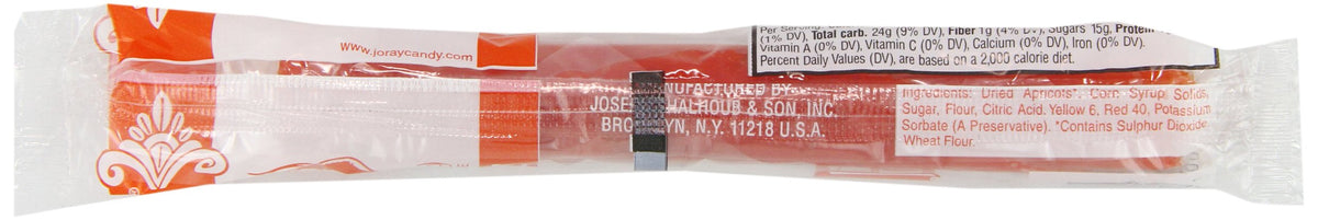 Joray Apricot Fruit Roll unrolled snack ideal for classroom treats and sharing.