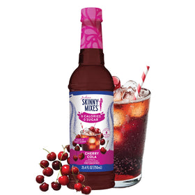 Jordan's Skinny Mixes Cherry Cola Syrup bottle showing bold zero-sugar flavor for drinks