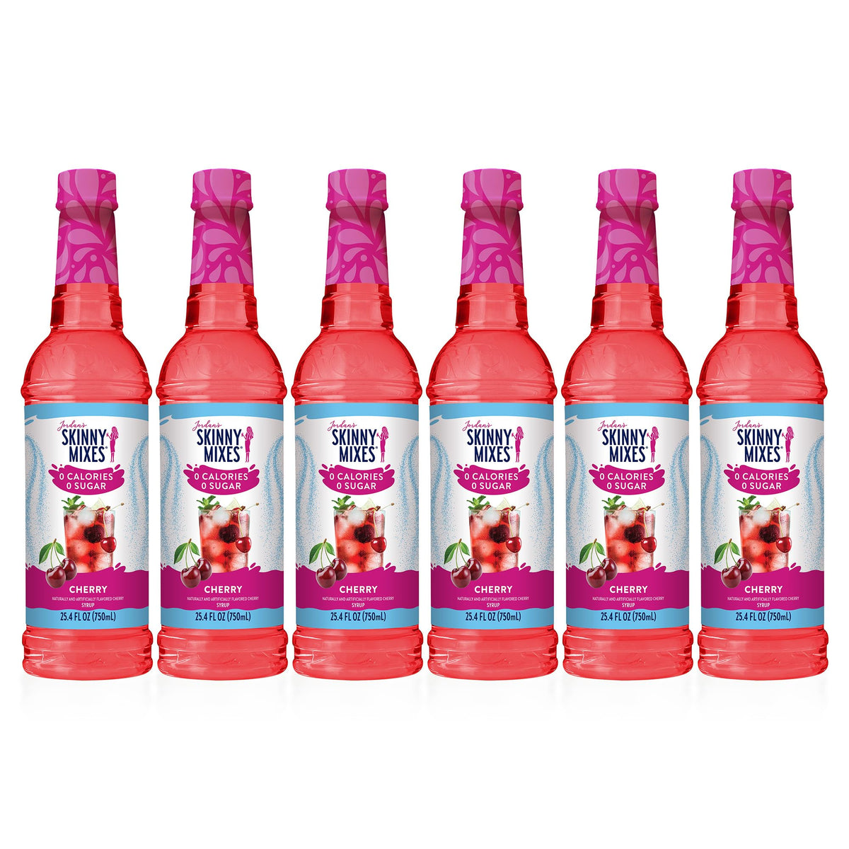 Jordan's Skinny Mixes Cherry syrup bottle for zero-calorie flavor boost.