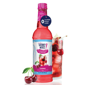 Jordan's Skinny Mixes Cherry syrup in a kitchen scene for quick flavoring.