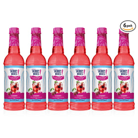 Nutrition label on Jordan's Skinny Mixes Cherry syrup notes gluten-free and keto-friendly options.