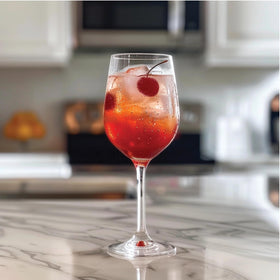 Jordan's Skinny Mixes Cherry Syrup pour showing smooth, zero-calorie sweetness.