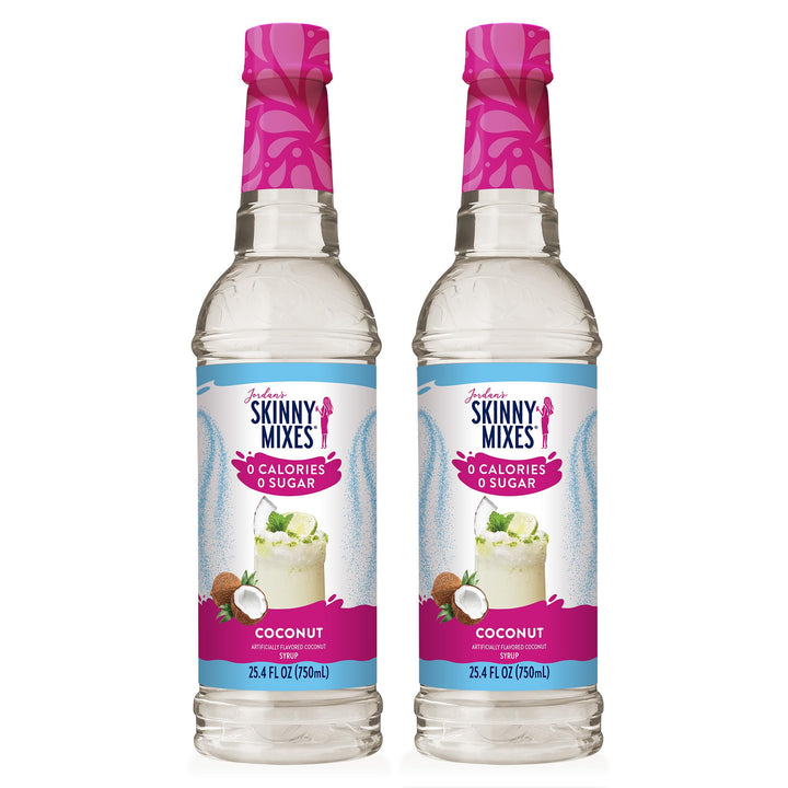 Jordan's Skinny Mixes Coconut Syrup bottle adds zero-calorie flavor to beverages