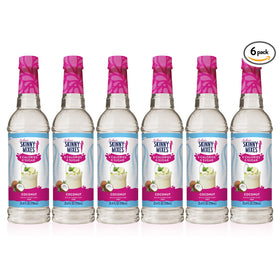 Jordan's Skinny Mixes coconut syrup drizzle on dessert for finishing tropical flair.