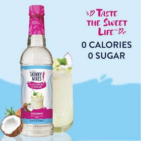 Jordan's Skinny Mixes Coconut Syrup label highlights keto-friendly flavor option