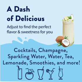 Jordan's Skinny Mixes coconut syrup in smoothies and lemonades for tropical sweetness.