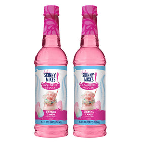 Jordan's Skinny Mixes Cotton Candy syrup bottle pour for sugar-free refreshment