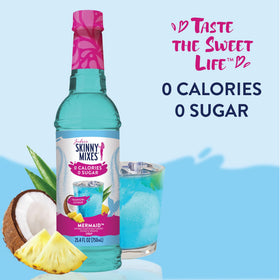 Jordan's Skinny Mixes Mermaid Syrup glass with lemonade showcases tropical flavor