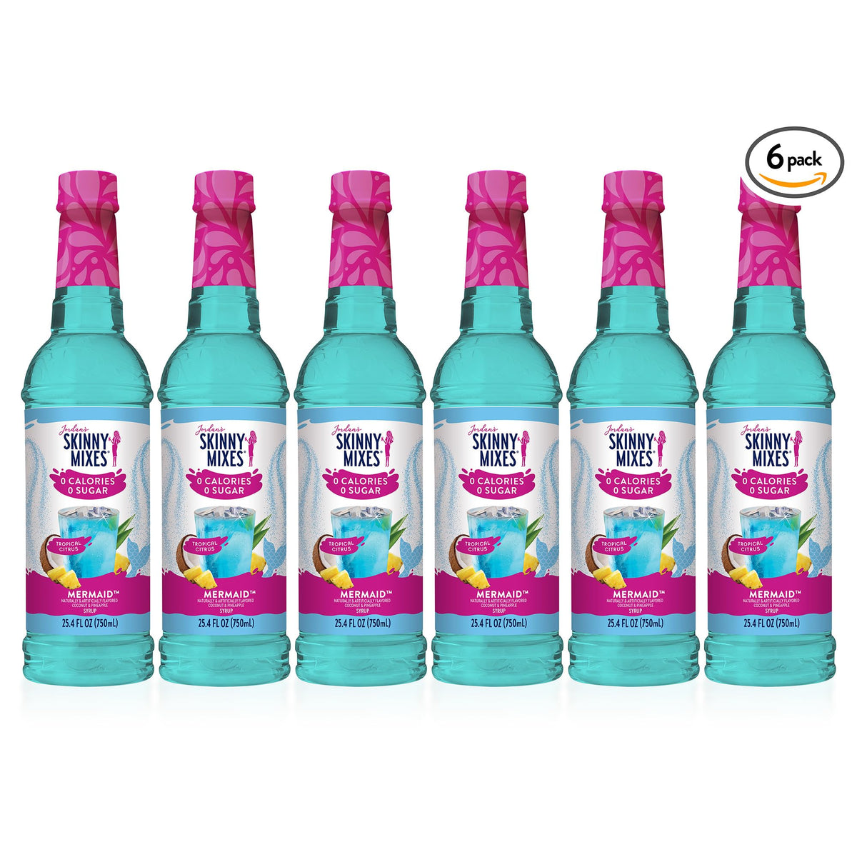 Jordan's Skinny Mixes Mermaid Syrup kitchen counter ready for everyday flavoring