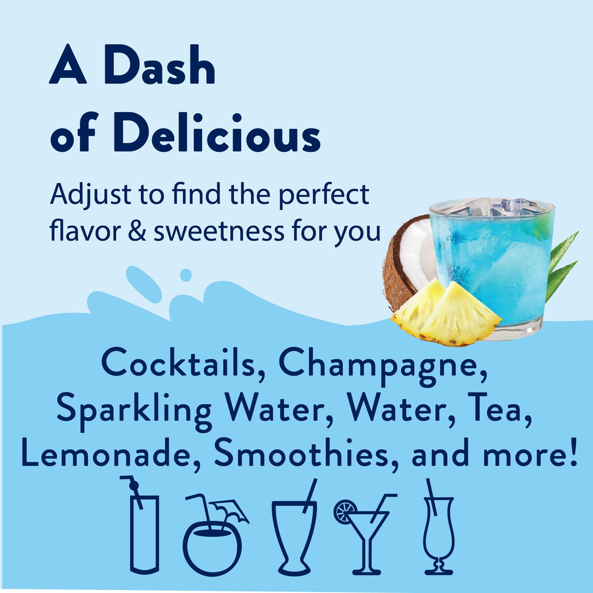 Jordan's Skinny Mixes Mermaid Syrup tea and ice blend easily