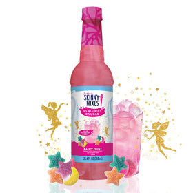 Jordan's Skinny Mixes Rainbow Candy syrup poured into a glass for candy-inspired refreshment.