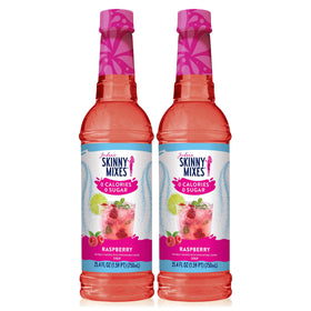 Jordan's Skinny Mixes Raspberry Syrup bottle front showing zero sugar option for coffee