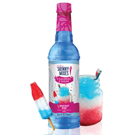 Jordan's Skinny Mixes Rocket Pop syrup bottle adds zero-calorie flavor to drinks and desserts.
