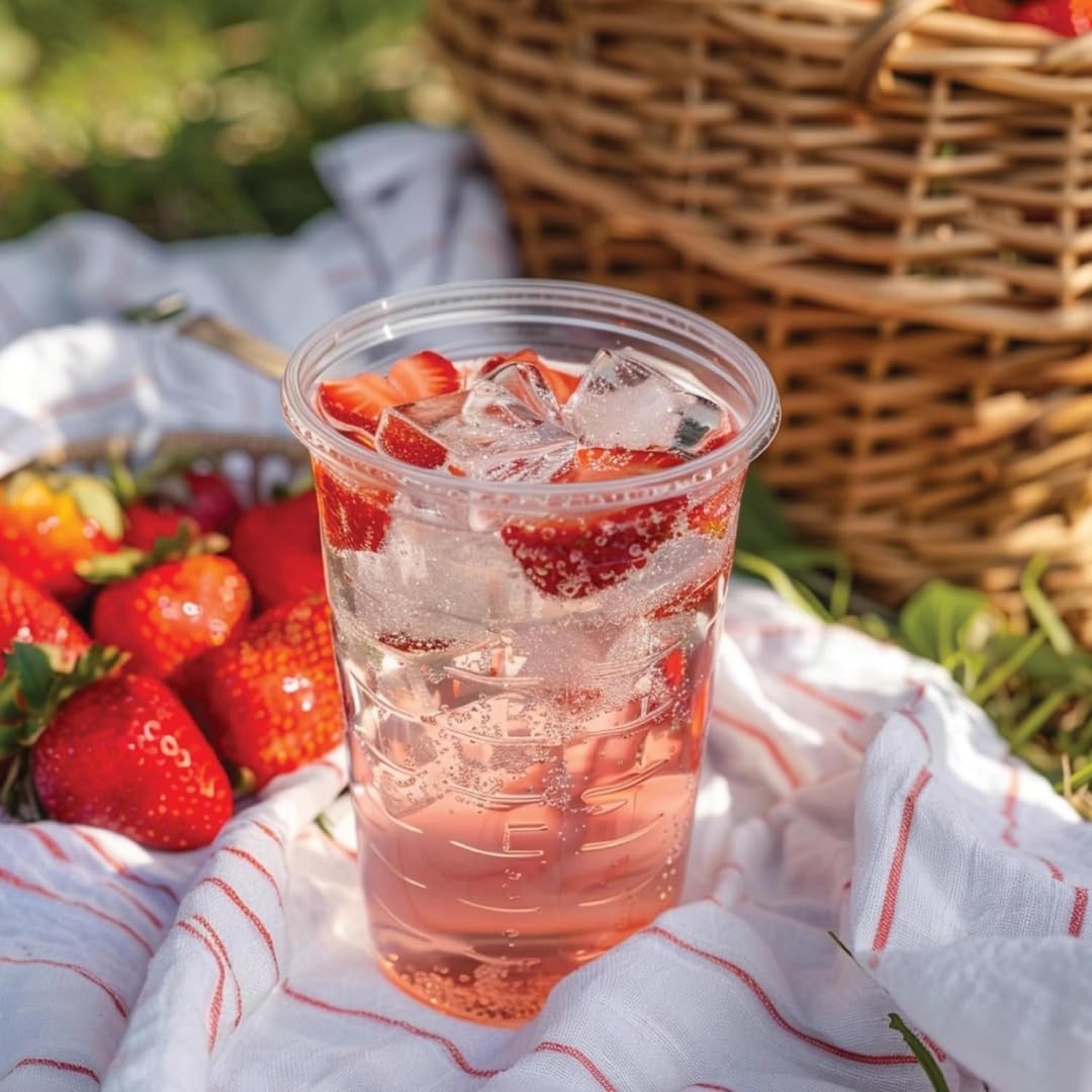 Jordan's Skinny Syrups Strawberry Syrup in a glass elevates iced tea with no added sugar.