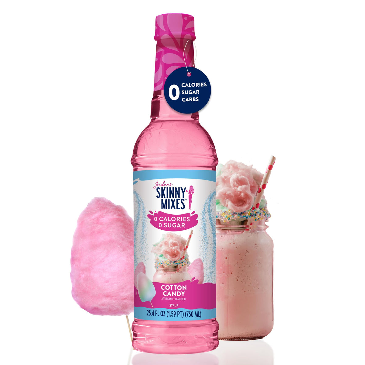Jordan's Sugar-Free Cherry Cola syrup bottle pour adds classic flavor without sugar