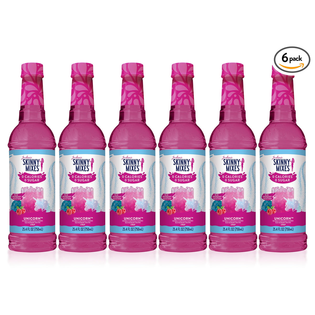 Jordan's Skinny Mixes Sugar Free Orange Soda Syrup bottle for citrusy, calorie-free fizz.