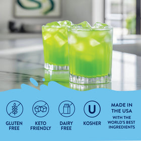 Jordan's Skinny Mixes Sugar-Free Syrup in iced tea glass for flavor without sugar