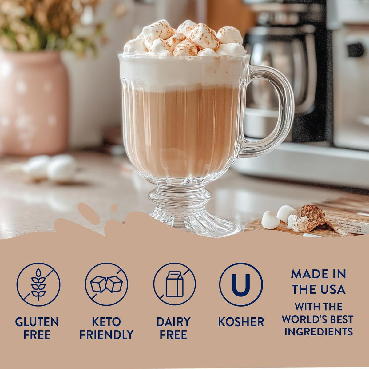 Jordan’s Skinny Mixes sugar-free syrup adds warm marshmallow notes to desserts and yogurt.
