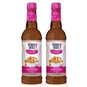 Jordan’s Skinny Mixes toasted marshmallow coffee syrup bottle with zero sugar for rich flavor.