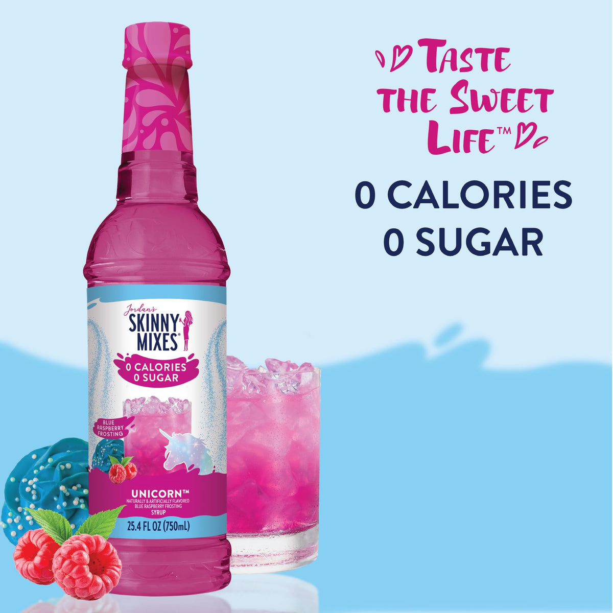 Jordan's Skinny Mixes Tropigal Syrup bottle for tropical, sugar-free refreshment in drinks.