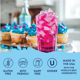 Jordan's Skinny Mixes Unicorn Syrup label closeup highlighting bold unicorn flavor.