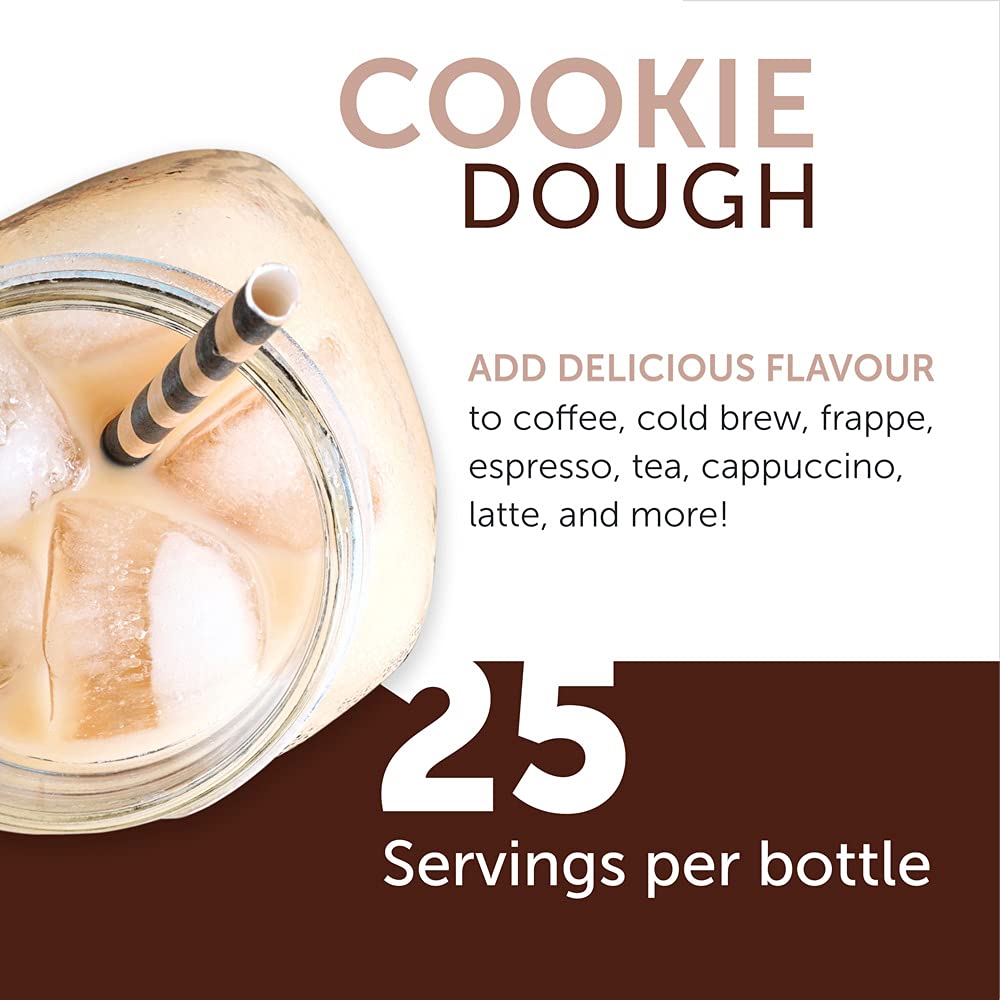 Jordan's Skinny Syrups cookie dough syrup on kitchen counter for keto treats