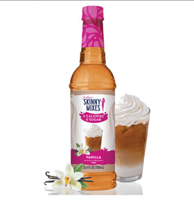 Vanilla pour from Jordan's Skinny Syrups enhances beverages with a sugar-free twist.