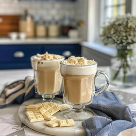 Coffee cup with Jordan's Skinny Syrups for calorie-free flavor